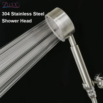 Накрайник за душ в банята от неръждаема стомана Zloog 304, устойчив на падане, здрава ръчна дюза за душ с високо налягане с дъждовна дюза