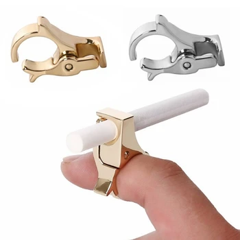 Накрайника за предотвратяване на тютюнопушенето на мъжки палец, органайзер за цигари, творческа пръстен за пушачи, поставка за ръце