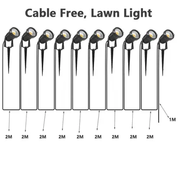 Не е необходимо да свържете кабел 10-6 Drag 1 Led Лампа за декорация на градината на тревата Топло Бяла Светлина-зелена светлина за озеленяване осветление на тревата Ip65