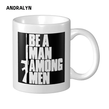 Независимо дали мъж сред мъжете, керамична чаша на 10 унции, персонални картина с принтом, снимка, лого, текст