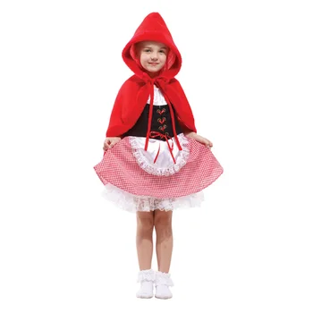 Нов cosplay-костюм Червената шапчица за момичета за Хелоуин, карнавал, фантазия, празнична рокля за момичета, детски рокля