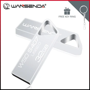 Нов Ключодържател WANSENDA USB Флаш Памет Водоустойчив Флаш памет 128 GB, 64 GB, 32 GB, 16 GB 8 GB от 4 GB Преносим USB-диск 2.0 Стик
