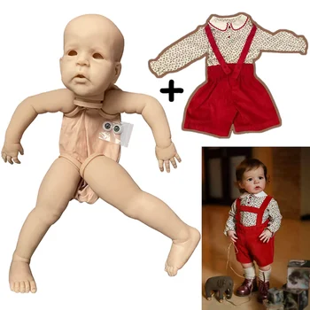 Нов прием! Комплект кукли Реборн 25 инча, непълни небоядисана детайли кукла 