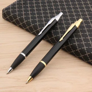 Нова метална черна маркова химикалка химикалка classic push golden добро качество със стрелки, химикалка химикалка, елегантни канцеларски материали