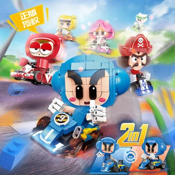 НОВА серия Xingbao Crazy Kart Racing, 6 стилове, състезателни коли с кукли, строителни блокове, MOC Bricks, комплекти мини-модели, подбрани игри