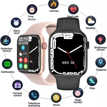 Нови умен часовник i8 Pro Max за мъже, Bluetooth-предизвикателство мъжки спортен гривна за фитнес, потребителски циферблат, женски смарт часовник серия