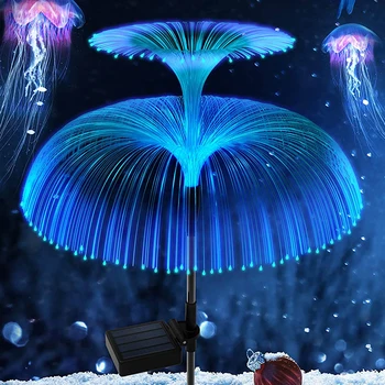 Новите слънчеви led градински фенери, двуслойни лампа във формата на медузи, 7 цвята, преносими лампи за ландшафта за косене на трева, градинска водоустойчива лампа за декор