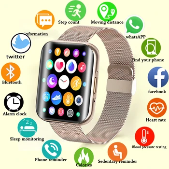 Новите смарт часовници 2023 За Android и iOS Bluetooth, Причиняващи наблюдение на сърдечната честота / за контрол на съня, Фитнес Тракер, 1,72-инчов Сензорен екран на цял екран