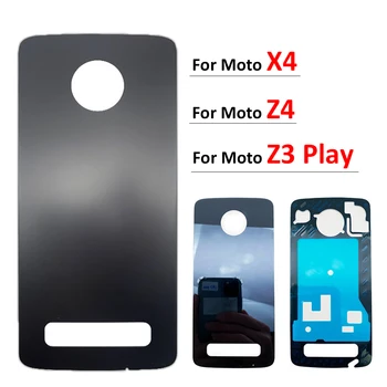 Новост за Motorola Moto Z4 X4 Z3 Play задната част на кутията на батерията Стъклена задна врата взаимозаменяеми корпус на стикера на лепилото