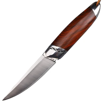 Нож с острие M390 тактически остър фиксиран нож за оцеляване на открито, на къмпинг, на спасението, висока твърдост, самозащита, EDC, инструментален нож