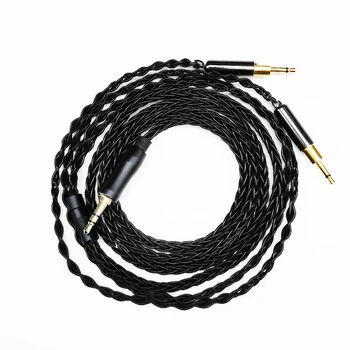 Обновете аудио кабел с баланс 4,4 мм/2.5 мм за слушалки Sennheise HD700 Headse на 8 акции, монокристален, покрити с мед, сребърна линия
