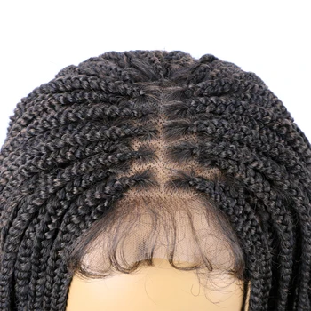 Омбре бордо сплетен перука в кутия Синтетични перука на дантели с детски косата си от дълги топлоустойчива влакна Перуки за жени