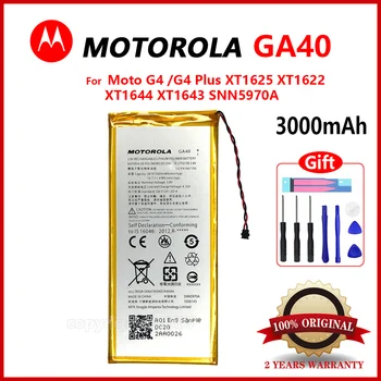 Оригинален 3000 mah Motorola GA40 За Мото G4/G4 Plus XT1625 XT1622 XT1644 XT1643 Телефон Благородна работа на смени Батерията С Инструменти