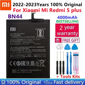 Оригинална Батерия за мобилен телефон BN44 За Xiaomi Redmi 5 Plus Реалния Капацитет 4000 mah, Сменяеми Литиево-йонна Батерия + Средства + Стикери