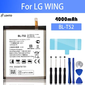 Оригинална Капацитет на Батерията BL-T52 T52 за LG WING 5G LMF100N LM-F100N LM-F100V LM-F100 BL-T52 Батерии за мобилни телефони Bateria