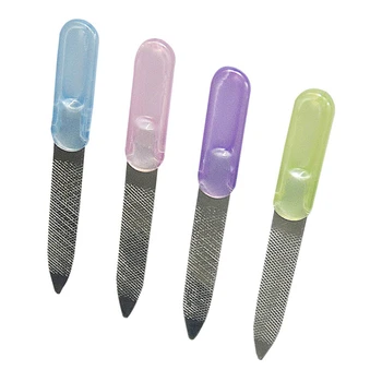 Пила за дизайн на ноктите 3 Цвята Преносим Двустранен Дизайн От Неръждаема Стомана Икономичен Подарък За Подобряване на Нокти Двустранни Пилочки За Нокти Безопасно