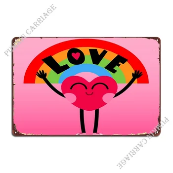 Плакат с метална табелка във формата на сърце ЛГБТ, плакат дизайн за клуб, бар, пъб, създаване на тенекиен знаци, плакат