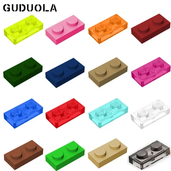Плоча Guduola 1x2 (3023/6225) е Градивен елемент на Прозрачни Цветове и Нови Цветни детайли на MOC Toys 80 бр./лот