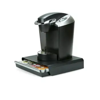 Плъзгащо се чекмедже за кафе на шушулки в една порция, 13,19 x 12,91 x 2,83 инча, черен