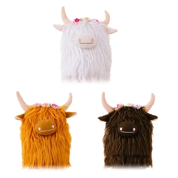 Плюшен планинска крава, шотландски говеда, шотландският крава, плюшен имитацията на планински крави, плюшен играчка за животните
