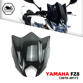 Подходящ за YAMAHA FZ8 2010 2011 2012 2013 2014 2015 2016 2017 FZ 8 10-17 Аксесоари За Мотоциклети Спортно Предното Стъкло Черно Предното стъкло