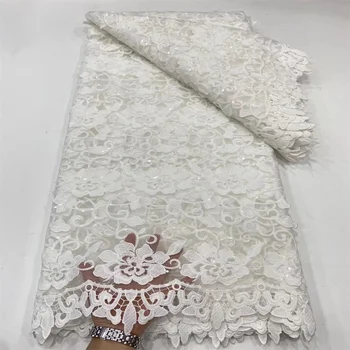 Познати най-новите френски тюлевые тъкани, бродирани мрежести тъкани, с пайети, с високо качество африкански окото дантелени платове за вечерна рокля DP31302