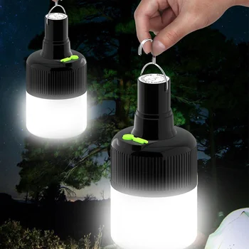Портативна led лампа за къмпинг с плетене на една кука, акумулаторна чрез USB, подвесная отбивка нощна лампа за къмпинг, осветителни тела за външно двор, веранда