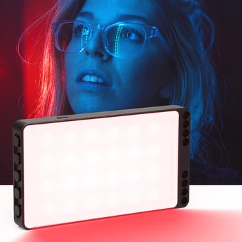 Портативна акумулаторна панела RGB за запис на видео, попълнете лампа за селфи живо предаване, фотографско студио, led фотографско осветление, видео лампа