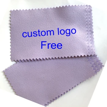 Потребителски лого 200ШТ кърпа за полиране на сребро 10 * 6,5 cm Създаване на бижута Инструмент за почистване Opp Чанта Индивидуални опаковки Протирание велур