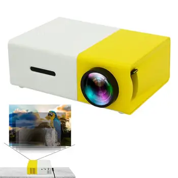 Преносим led проектор и здрав, видео проектор 1080PHD за YG300, лесен за използване градински проектор за един смартфон-лаптоп