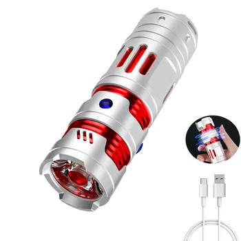 Преносим led фенерче с висока мощност EDC възпроизвежда декомпрессионные играчки, мощен фенерче със зареждането от Fidget Spinner чрез USB-C