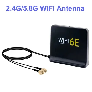 Преносима Антена 2.4 5.8 G G 6G WiFi 6E Mimo С Кабел 2 елемента Вътрешна Външна Безжична Антена С Магнитно Дъно за мрежова карта