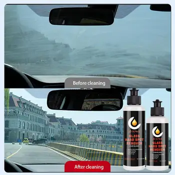 Пречистване на стъкло на превозното средство Покриване на автомобил Бърза детайл Защита от пръскане Портативен пречиствател на маслената филм за облекчаване на стъкло универсален за кола