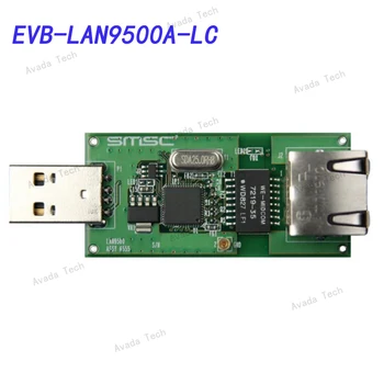 Прогнозна такса Avada Tech EVB-LAN9500A-LC на физическо ниво USB/Ethernet вграден конектор RJ-45 и USB A.