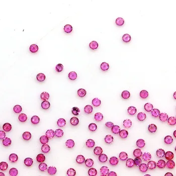 Производител на Натурален Розов Сапфир Кръг Нарязани на 1,4-1,6 мм, Бижута Със Скъпоценни Камъни Огърлица, Пръстен, Обеци За Жени Висулка Ключодържател