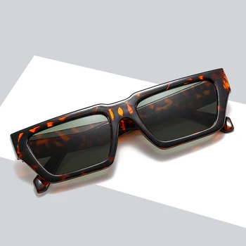Пънк Квадратни слънчеви очила Мъжки Маркови дизайнерски Модерни правоъгълни слънчеви очила мъжки хип-хоп Реколта огледално малки рамка Gafas De Sol