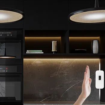 Размахивающая ръка сензорна лампа за включване, изключване на подсветката под шкаф Led лента 5V Smart Lamp USB подсветката на ТЕЛЕВИЗОРА Осветление кухни спални led