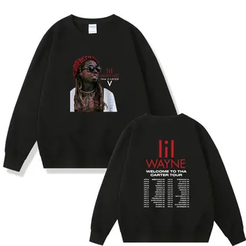Рапърът Lil Wayne Добре дошли на концерт от турнето Tha Carter 2023, hoody, мъжки ретро пуловер оверсайз, модни градинска унисекс облекло