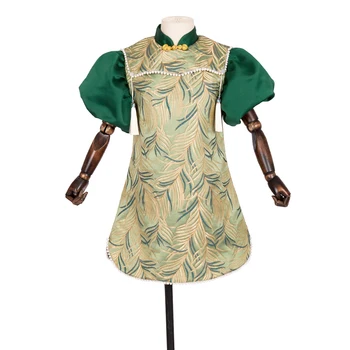 Ретро Hanfu за момичета, детски китайското рокля за cosplay, Рокли, традиционен коледен костюм на династията Мин HFT001