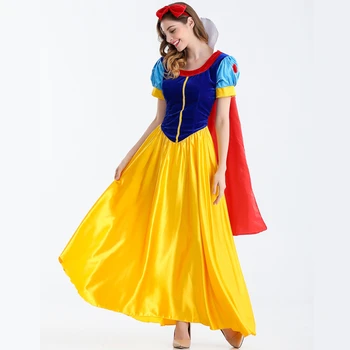 Рокля за cosplay за възрастни, рокля на принцеса за момичета, женски костюм принцеса с анимационни герои, снежанка, костюм за парти на Хелоуин