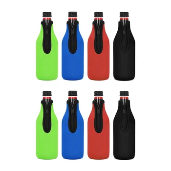 Ръкав-изолатор за бирени бутилки, запазвайки напитка е студен, якета за бутилки с цип, ръкави-охладители за бирени бутилки, неопреновый калъф