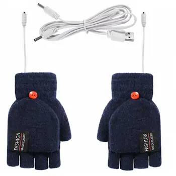 Ръкавици с електрически отопляеми USB, двустранни ръкавици с топъл, ръкавици, акумулаторни батерии, водоустойчиви, с регулируема температура, колоездене, ски