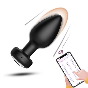 Секс играчки за мъже, Секс играчки, анален вибратор Bluetooth анален накрайник мъжки масажор на простатата приложение за дистанционно управление на жена мастурбатор за възрастни