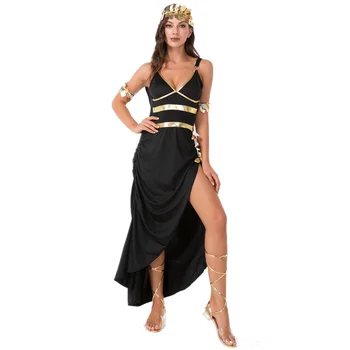 Секси рокля Египетската принцеса Клеопатра в римски стил за Хелоуин костюм на гръцката богиня на възрастни жени