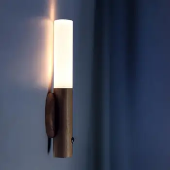 Сензор за движение Светлина Безжична Led нощна светлина Коридор Монтиране на Декоративна Лампа Декор Спални Светлината Стълбище Шкаф за Баня Преминаване на Светлина