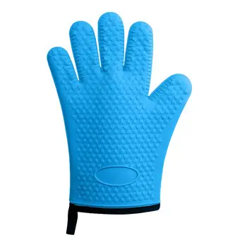 Силиконова ръкавица за пушача, 1 бр., топлоустойчиви ръкавици за барбекю, кухненски кухненски ръкавици за фурна с вътрешни хлопковым слой за барбекю