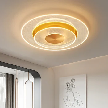 Скандинавски дизайн креативен тавана лампа за спалня, кухня, бар, окачена лампа за дома, акрилна летяща чиния, приложение за осветление