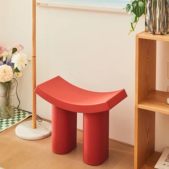 Скандинавски пластмасов диван, дълъг столче за обувки, столче за домашни врати, едно малко столче, топла и стилна малка мобилна мебели Juegos De Comedor
