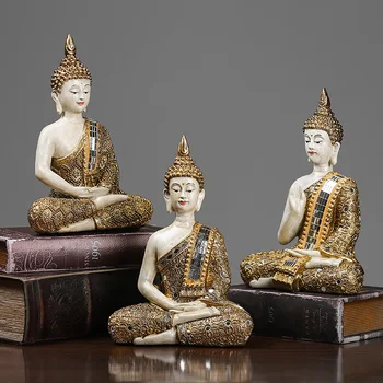 Скандинавските творчески будистки миниатюрни статуи на Буда от гръцката митология, ръчно изработени изделия от задморска смола, бижута, изработени от кристал, ивици от стъкло