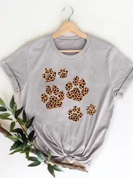 Сладки тениски с принтом котки, кучета, женска тениска с къс ръкав на 90-те, скъпа дамски ежедневни модни дамски тениска с изображение